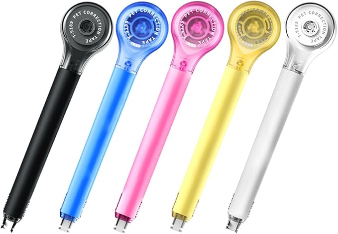 5pcs Mini Portable Correction Tape Pen Set Student School Correction Tape Practical Writing Corrector for Notes and Office Use Random Color