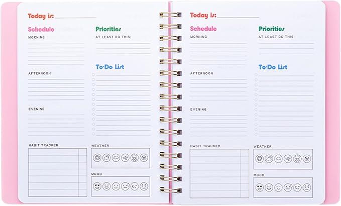 ban.do Undated Daily To Do Planner, Personal Organizer Schedule Planner with Grocery List and Schedule, Blue Floral