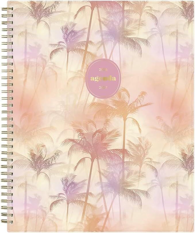 2026-2027 Blue Sky Kentia 8" x 11" Academic Year Weekly & Monthly Planner, Plastic Cover, Kentia (159106)