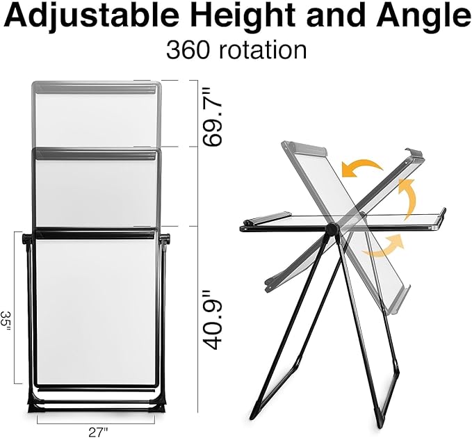 Staples Whiteboard/Flip Chart Easel, Black Frame