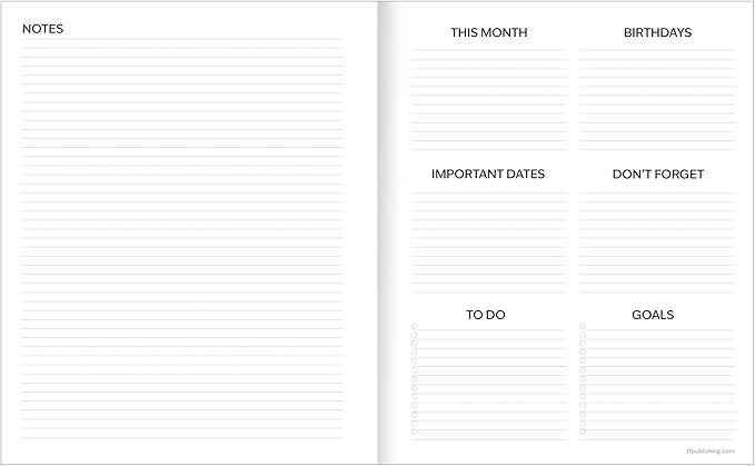 TF Publishing July 2026 - June 2027 Red Stripe Medium Monthly Planner - 12 Month Academic Planner 2026-2027 with 2-Page Spreads, Monthly Calendar Grids and Planning Prompts - 6.5 in x 8 in