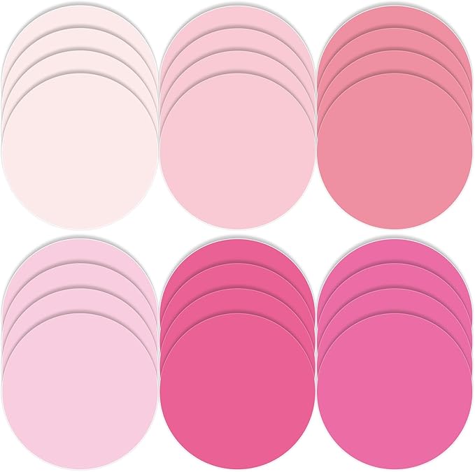 Lincia 24 Pack Colorful Erase Dots Circles 10.5 Inch Removable Vinyl Spot Dry Erase Desktop Writing Spots Set for 100th Day of School Classroom Table Teacher Students Home Desk Wall (Pink Colors)