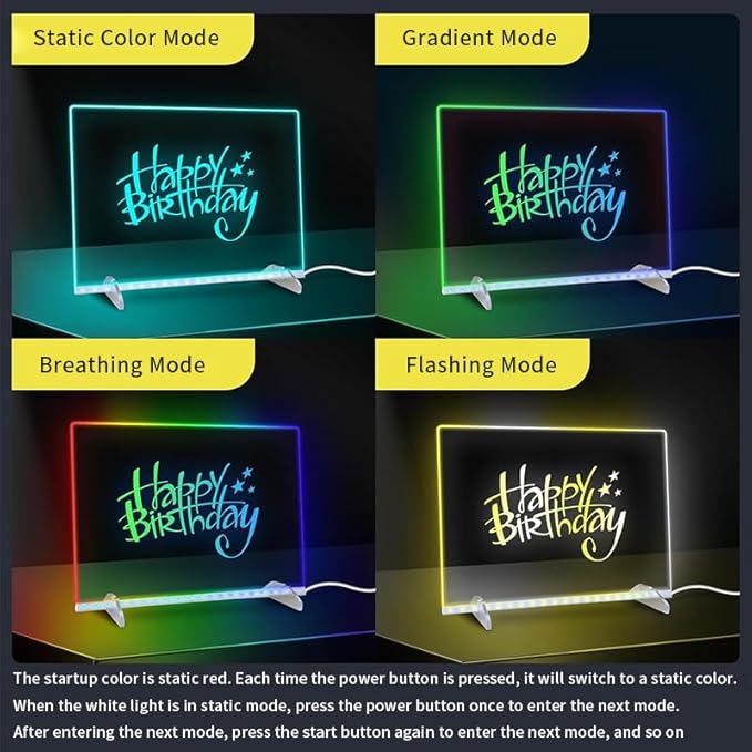 Lumiboard Led Drawing Board 13.7" x 10", Acrylic Dry Erase Board with 4 Lighting Modes & 7 Colors, Comes with Adapter, Hanging Chain, Stand, 7 Markers & Spray Bottle