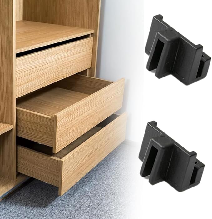 20Pcs Hanging File Rail Clips, Black File Folder Clips Drawer Divider Clips, Plastic File Rail Clip for Wood Drawers, Hanging File Folder Organizer for File Storage, Keep Folders Neat and Organized