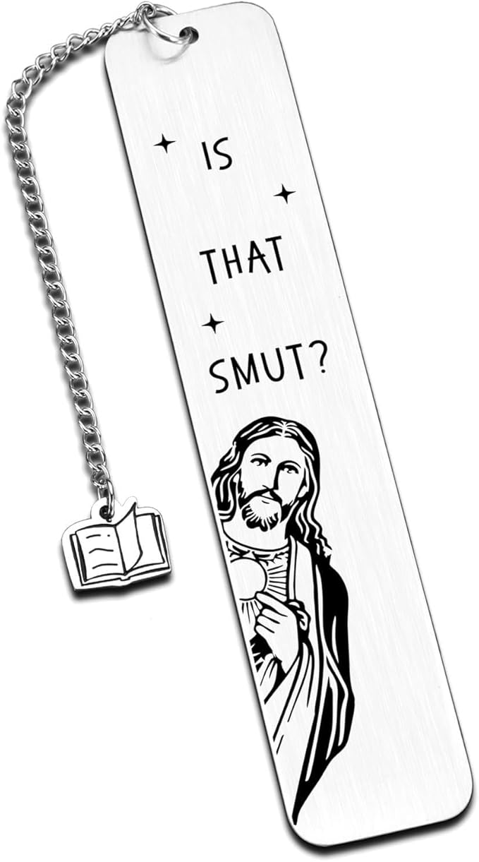 Funny Gifts Bookmark, is that Smut? Novelty Gag Graduation Book Mark for Female Friend Bookish Nerd Booklover Adult Women, Christian Book Marker Gifts for Book Lovers Christmas Gift
