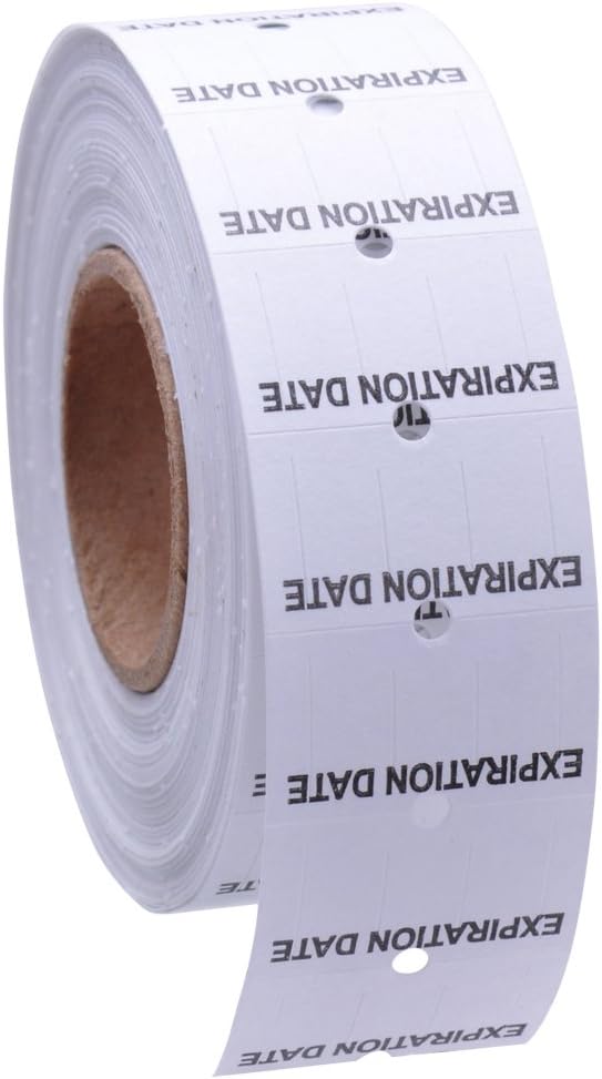 Labels to fit: Motex MX5500, Towa GS Series,Halmark Model H, Kenco 18-8,000 Labels by Kenco (Expiration Date)