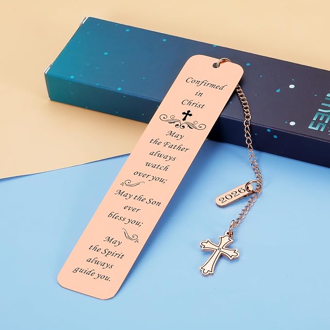 Confirmation Gifts for Teenage Girls Boys, Catholic Confirmation Gifts Bookmark for Teen Girls Boys, Confirmation Sponsor Gifts for Women Men, First Communion Gifts for Teens, Easter Gifts for Teens