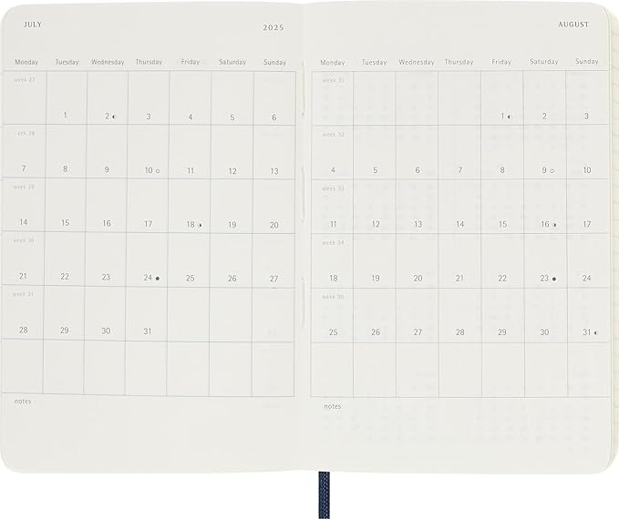 Moleskine Classic 12 Month 2025 Daily Planner, Soft Cover, Pocket (3.5" x 5.5"), Sapphire Blue, 400 pages