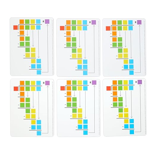 Really Good Stuff Beginning Long Division Dry-Erase Boards - 6 Boards