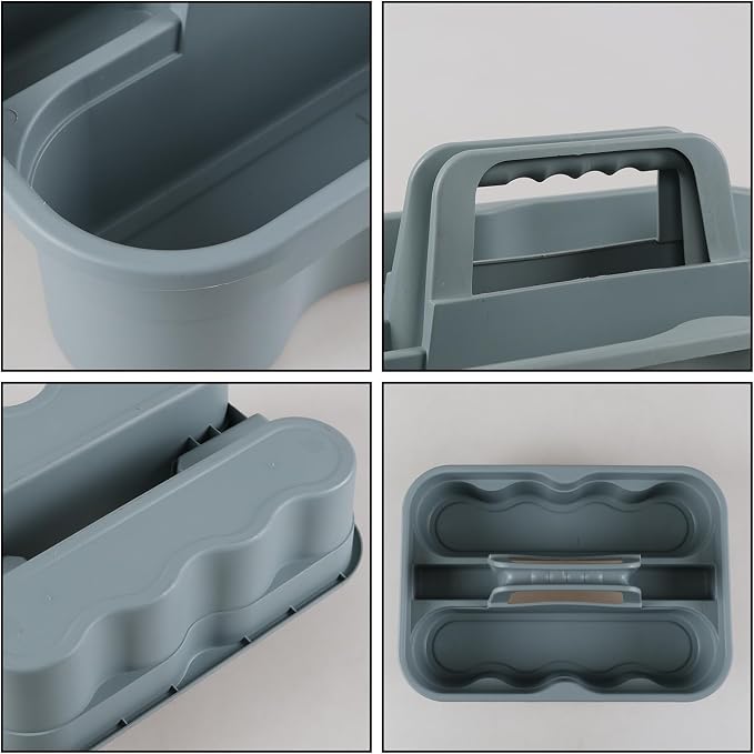 Hespama 6-Pack Plastic Easy Carry Cleaning Storage Caddy with Handle