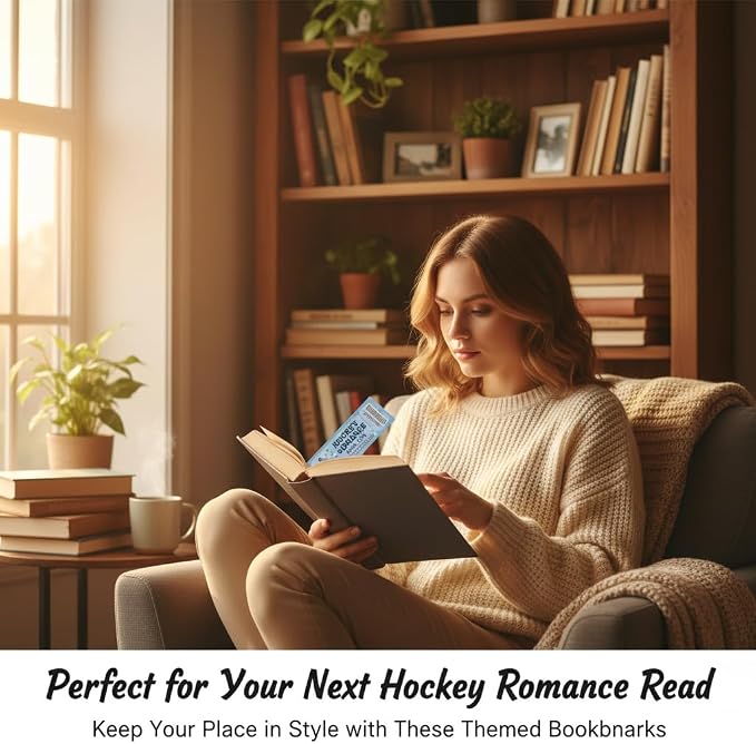 Hockey Romance Ticket Bookmarks-120PCS Retro Ticket Style Bookmarks for Readers, Sports Romance Aesthetic Bookmark Set, Book Club Reading Accessories for Romance Book Lovers
