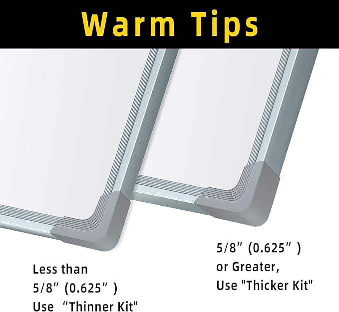 30 Set White Board Mounting Hardware,Whiteboard Hanging Brackets, White Board Installation Kit Includes Hanger Supports, Screws and Expansion Tube for Hanging Whiteboard Office Supplies (38*9.5*12mm)