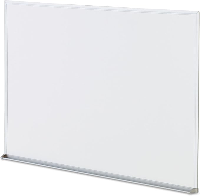Universal 43623 Dry-Erase Board, Melamine, 36 x 24, Satin Aluminum Frame