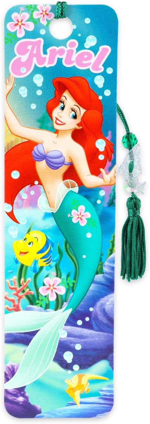 Disney Princess Bookmark Set - Bundle with 4 Bookmarks for Kids Featuring Ariel, Cinderella, Tiana, Frozen | Disney Princess Party Supplies for Girls Kids Women