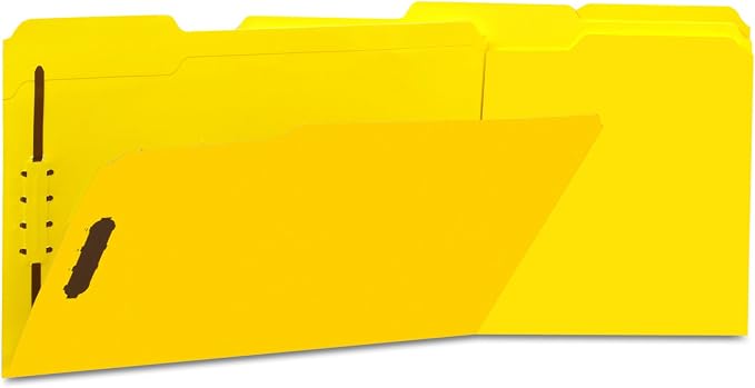 Universal One Heavyweight Top Tab Classification Folder, Yellow (13528)