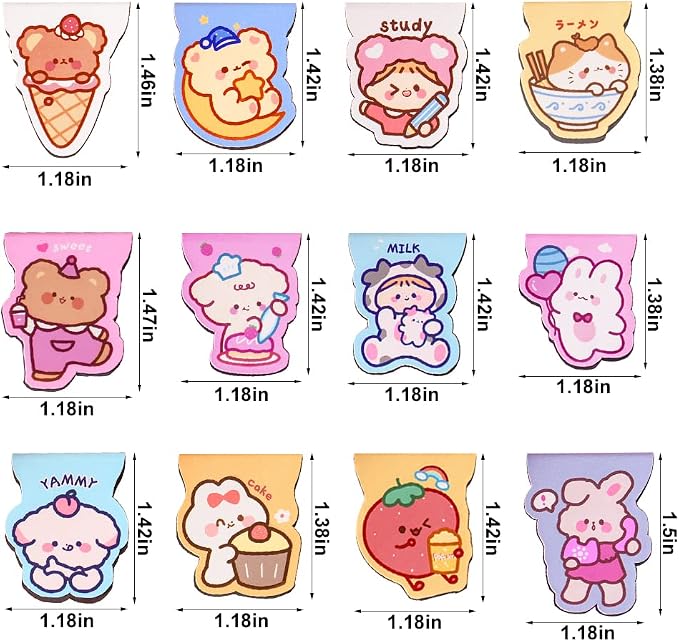 24PCS Cute Bookmarks for Kids, Page Markers Book Markers, Animals Book Mark, Bookmarks for Women, Page Clips Bookmark for Students Girls School Home Office Supplies
