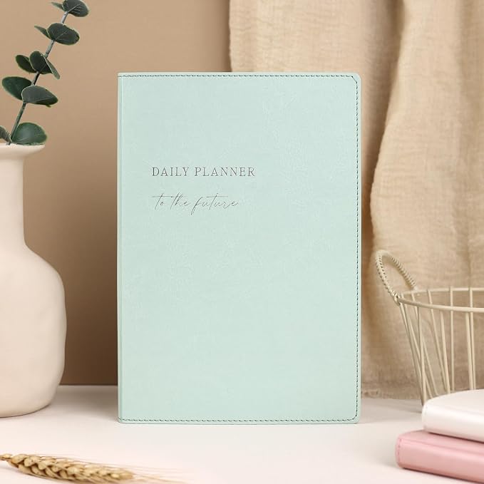 2026 Daily Planner - Undated Monthly & Daily Planner for 180 days Planning Your Success - Hourly Schedule, To Do List, and Notes for Productivity - Aesthetic, Academic, Stylish School or Office Supplies (Pale Green)