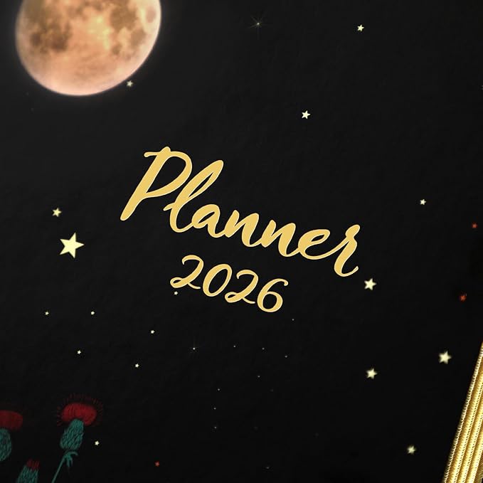 2026 Planner - 2026 Planner Weekly and Monthly, January 2026 - December 2026, 6.4" x 8.5", Hardcover 2026 Calendar Planner with Colorful Tabs, Inner Pocket, Thick Paper, Planner 2026 for Women & Men, Black