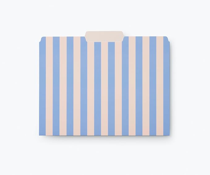 RIFLE PAPER CO. Hydrangea Assorted File Folder Set, Stay Organized with Our Stylish, Sturdy and Colorful File Folders, Set of 6 Including 2 of Each Design and 12 Handy Adhesive Labels