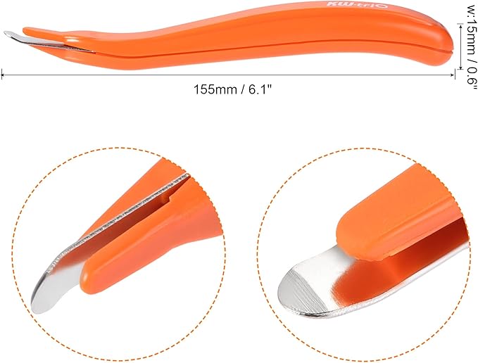 MECCANIXITY Staple Remover Tools, Magnetic Staplers Puller for Office Home Desktop Accessory, Orange Pack of 3