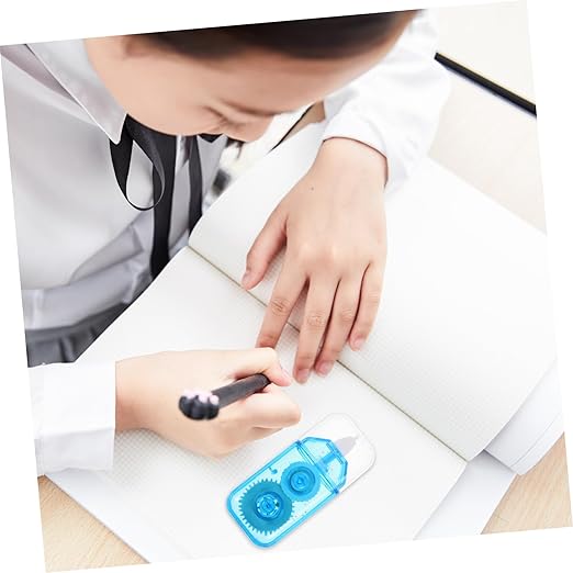 KALLORY 6Pcs Portable Correction Tape for Students Cute Rainbow Design Easy to Use Adhesive Correction Tapes for Classroom Supplies for Writing and Document Corrections