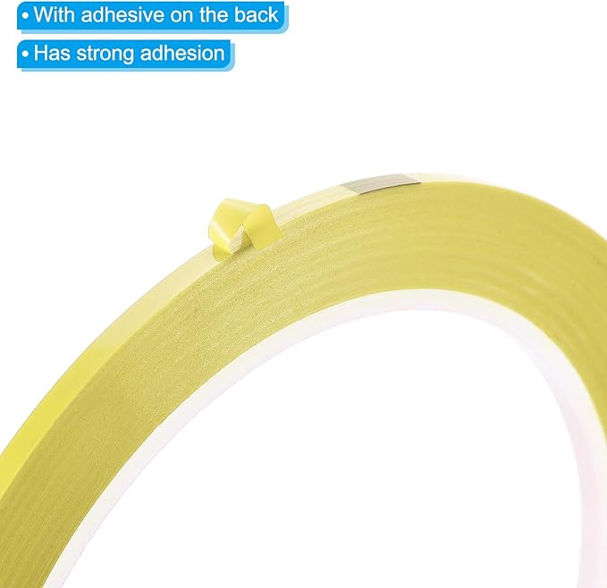PATIKIL 1/8" Whiteboard Tape, 6 Pack Thin Dry Erase Tape for Graphic Chart Marking DIY Art, Light Yellow
