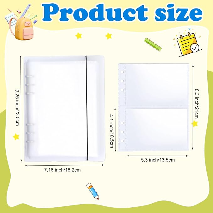 3x5 Index Card Holder, 50 Pcs Index Card Binder Notecard Organizer Booklet Folder for Recipe, Flash Cards and Recipe Cards, Indexcard Notecard Storage Solution, Notecards for Studying