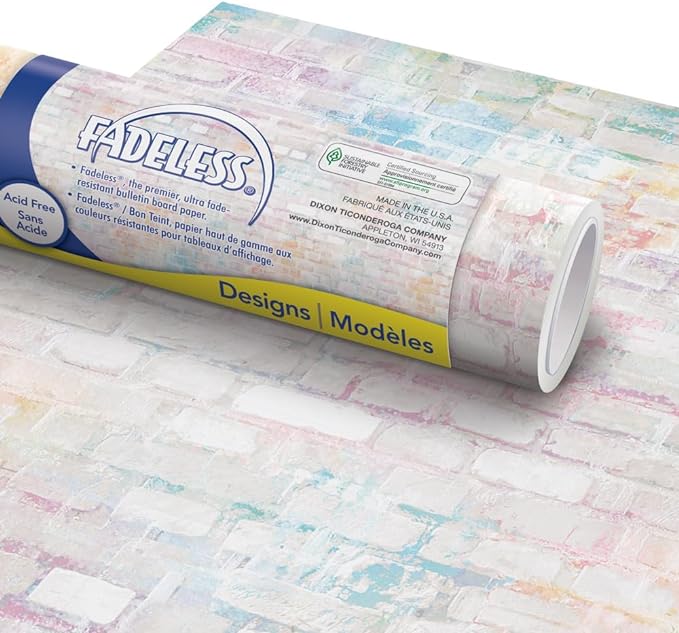 Fadeless Bulletin Board Paper, Fade-Resistant Paper for Classroom Decor, 48” x 12', Graffiti Wall, 1 Roll