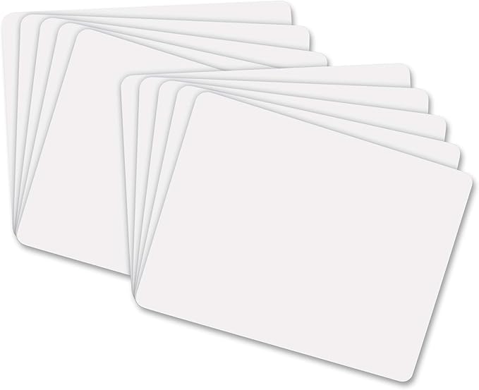 Creativity Street 9881-10 Pacon Whiteboard, 1-sided, Plain, 9" x 12", 10 Boards