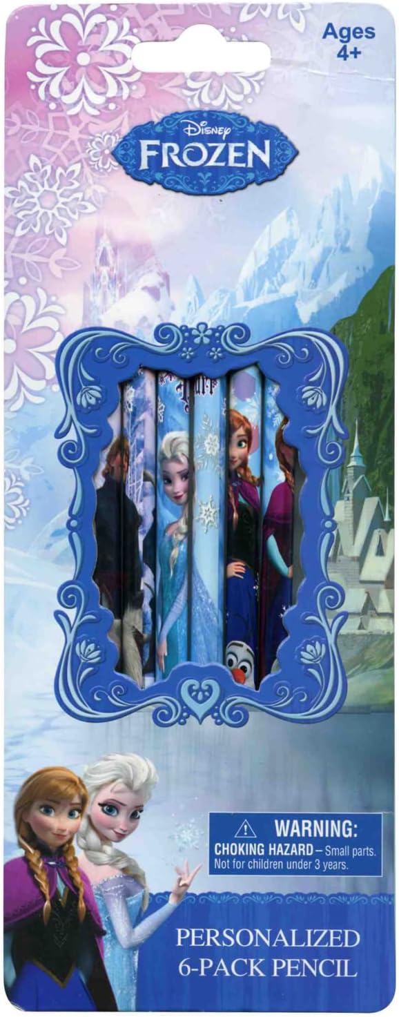 Disney Frozen 2 Kids Wooden Pencils with Erasers Childrens School Supplies 6pk