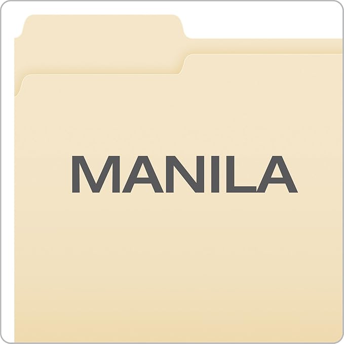 Pendaflex Reinforced Tab File Folders, Letter Size, Manila, 1/3-Cut, 100 Per Box (R752 1/3) (Pack of 5)