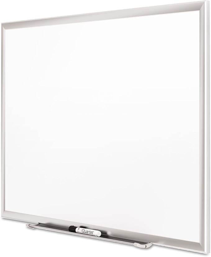 Quartet Magnetic Porcelain Whiteboard, 4' x 3' White Board, Premium, Duramax, Silver Aluminum Frame (2544)