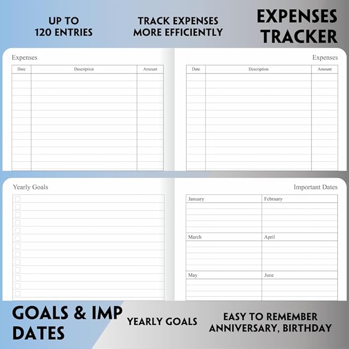 2026 Planner - Weekly and Monthly Planner, Jan 2026 - Dec 2026, Holidays, Contacts and Notes Pages, Vegan Leather Cover, Elastic Closure, 5.5”x8.25”, Rose Gold