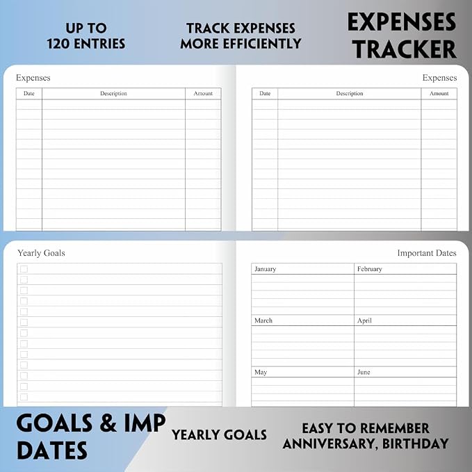 26-27 Academic Planner - Weekly and Monthly Planner, Jul 2026 - Jun 2027, Holidays, Contacts and Notes Pages, Vegan Leather Cover, Elastic Closure, 5.5”x8.25”, Teal