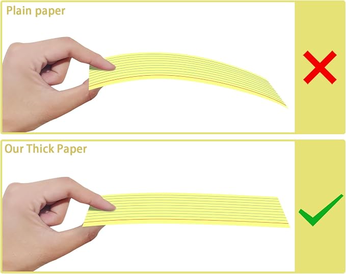 YIZUUN Yellow Index Cards 3x5, 200 Pack, Ruled Index Cards, Flash Cards for Studying, Heavy Note Cards for Office, Home and School, 4 Packs of 50
