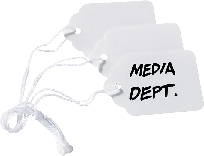 Avery Strung Marking Tags with String Attached, Gift Tags with String Attached, 1.75 x 1.09 in, Pack of 100 (6732)