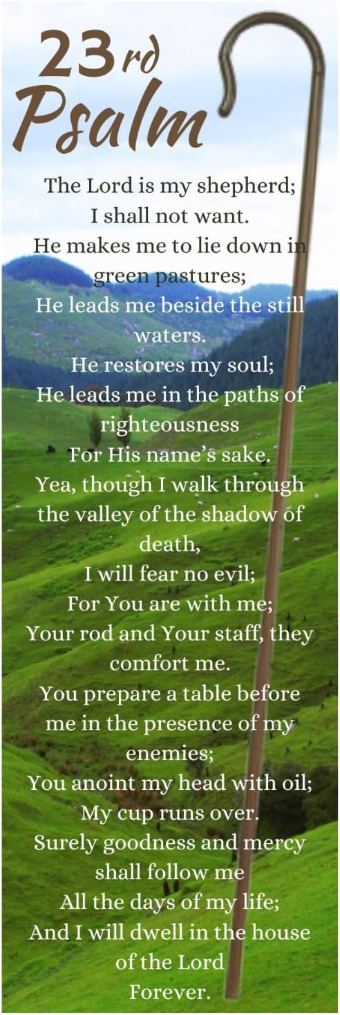 100 Shepherd’s Staff Religious Bookmarks – Psalm 23 | Christian Faith Gifts