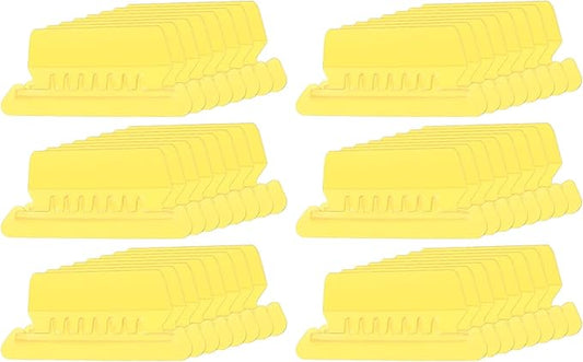 PATIKIL 3 Inch File Folder Tabs, 48pcs Hanging File Tabs Plastic Labels Clear Transparent with Inserts for Hanging File Binders Quick Identification Organizer, Yellow Slot