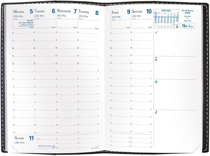 Quo Vadis 2026 Refill for Business - Weekly Planner - 12 Months, Jan. to Dec. - 4" x 6" - Time Management Appointment Organizer