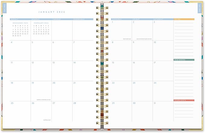 Orange Circle Studio 2026 Planner, Make Your Mark, Deluxe Extra Large Spiral Planners, Weekly & Monthly Spiral Notebook Planner For School or Work, Appointment, Budget & Goal Tracker