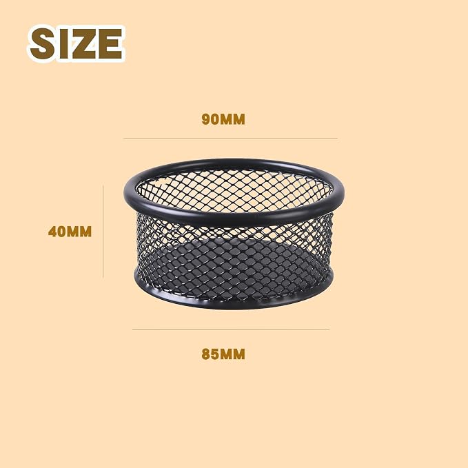 2 Pcs Paper Clip Holder Mesh Desk Organizer with Pen Tray Binder Clips Dispenser Sturdy Metal Storage Tray for Office Desktop Accessories Organizing Paperclips Pens and Small Supplies