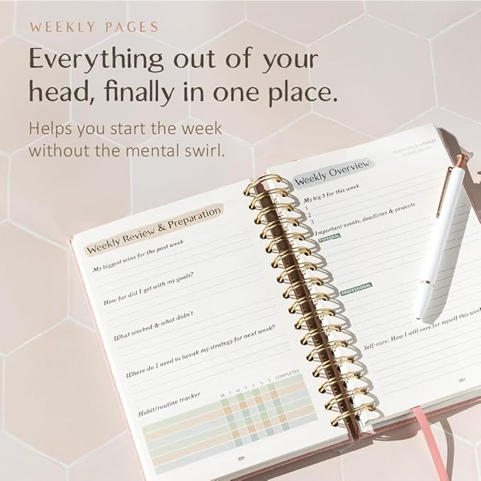 The ADHD Planner - Undated Daily Weekly Schedule Organizer Journal for Disorganized People - Habit Tracker Record Emotions & Mood - Academic Goals - Structure & Focus for Adults Brains (Spiral)