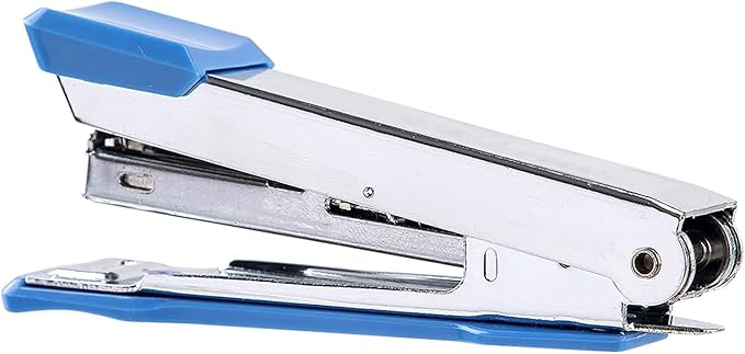 Liudan Stapler Stapler Set Durable Metal Portable Stapler 15 Sheets Capacity Classroom or Desktop Accessories Bule Grey Color Office Stapler (Color : A)