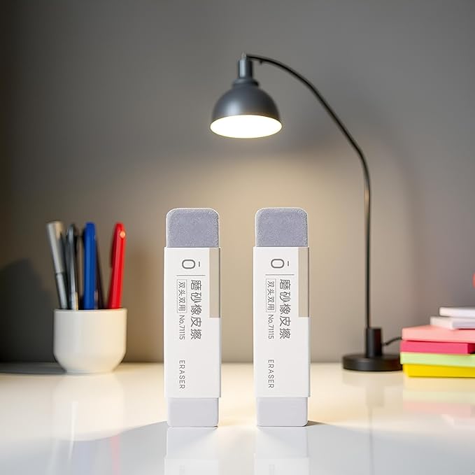 2 Pcs Frosted Eraser Sand Eraser Matte Ink Pen Ballpoint Pen Fountain Ink Correction Supplies Stationery for Ballpoint Fountain Office Supplies