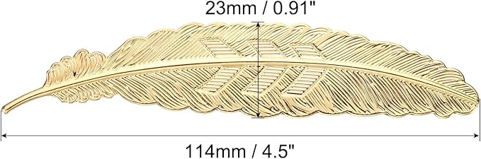 PATIKIL Metal Feather Bookmarks, 6 Pack Book Marks Page Markers Birthday Appreciation Gift for Women Teacher Reader Book Lovers, Light Gold