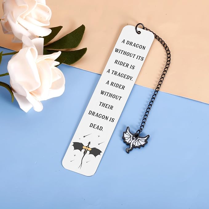 Dragon Bookmark for Reading Women Men, Dragon Merch Book Dark Romance Merch Merchandise for Readers Book Lovers Nerds, Christmas Birthday Book Club Gifts for Fans Women Reading Accessories