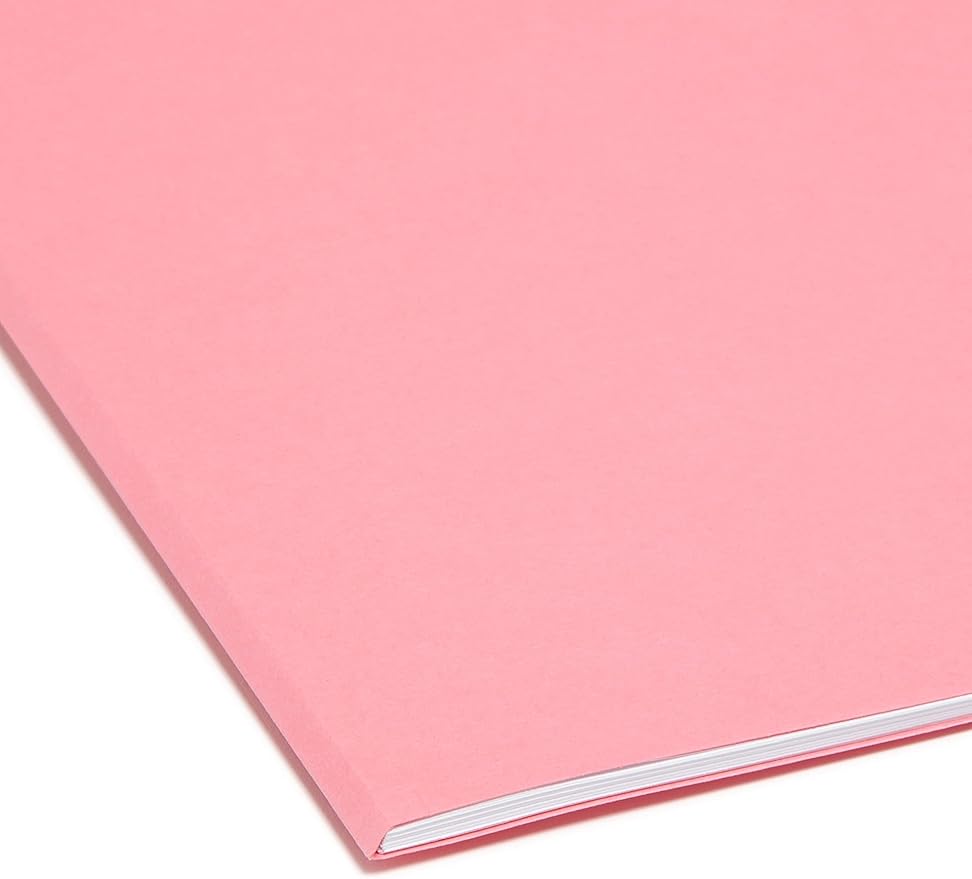 Smead SuperTab File Folders, Oversized 1/3-Cut Tab, Letter Size, Dark Pink, 12 per Pack (11819)
