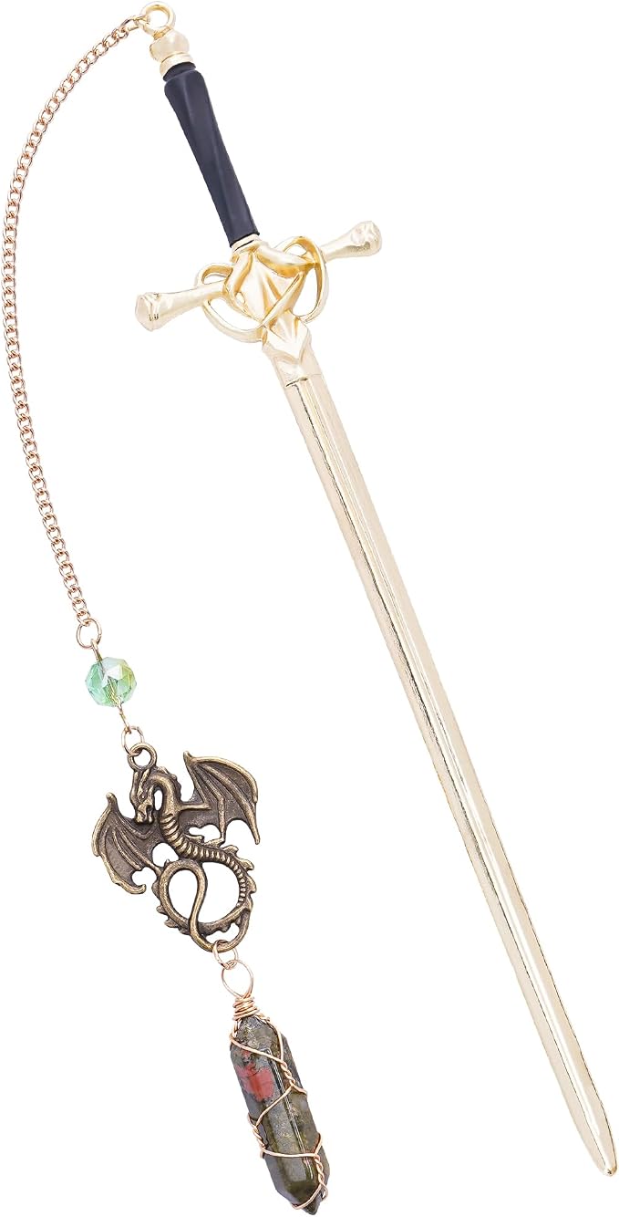 Fantasy Dragon Sword Bookmark - Funny Cool Fourth Wing Book Mark for Reading Men Unique Metal Bookmarks Bookish Novel Lovers Boys Students Teacher Back to School Graduation Birthday Gifts