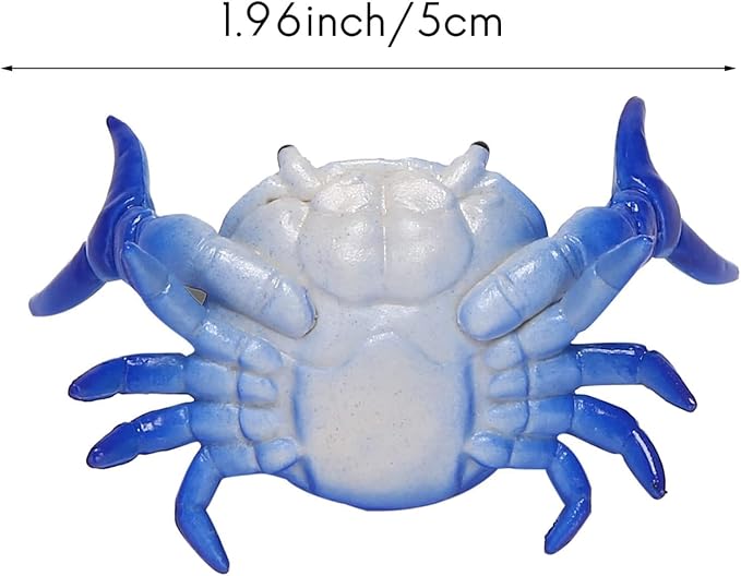 Dark Blue Funny Crab Pen Holder, Weightlifting Crab Desk Stand Bracket Storage Rack for Storage Office Display ncil Holders and Holders Decorations, Desk Accessories and Workspace Organizers