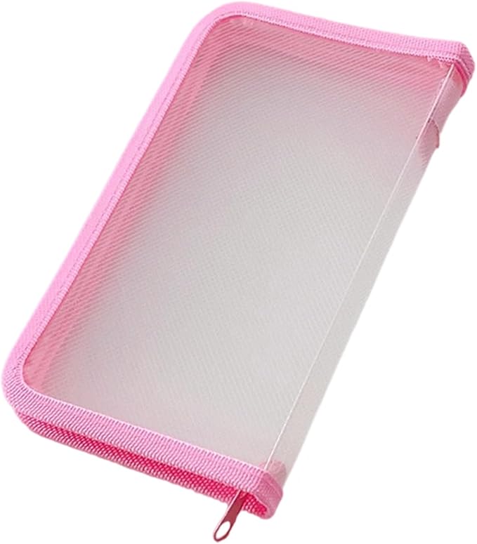 Clear File Storage Pouches Zippered Closure Receipt Folder Small Document Organiser Case for Office School Supplies Scratch Storage Pouches